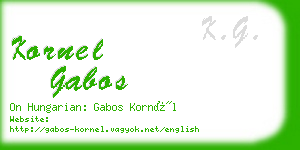 kornel gabos business card